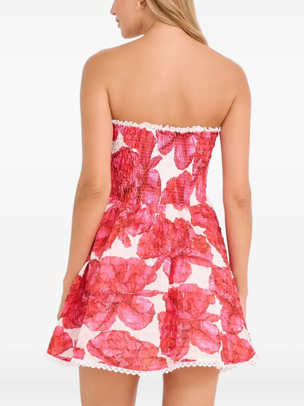 Charo Ruiz Cami Floral Lace-trim Mini Dress In Pink