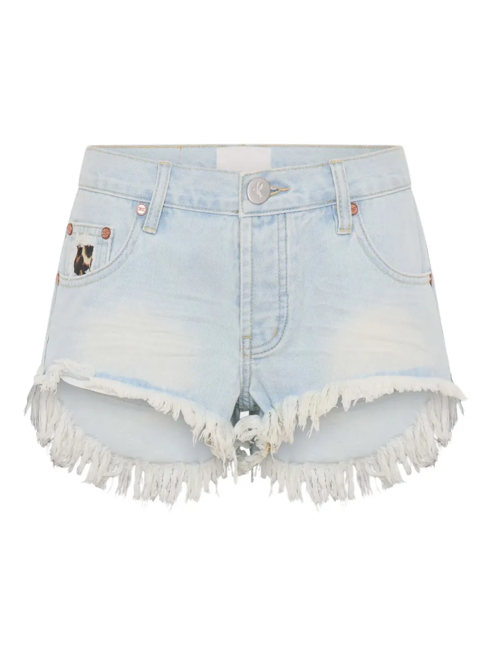 One Teaspoon frayed denim shorts - ブルー One Teaspoon frayed denim shorts - ブルー