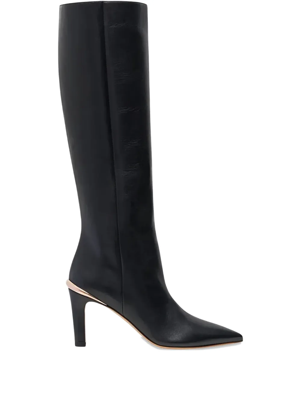 Gabriela Hearst 89mm Aura Leather Boots In Black