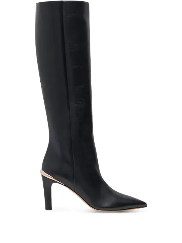 Gabriela Hearst 89mm Aura Leather Boots in Black
