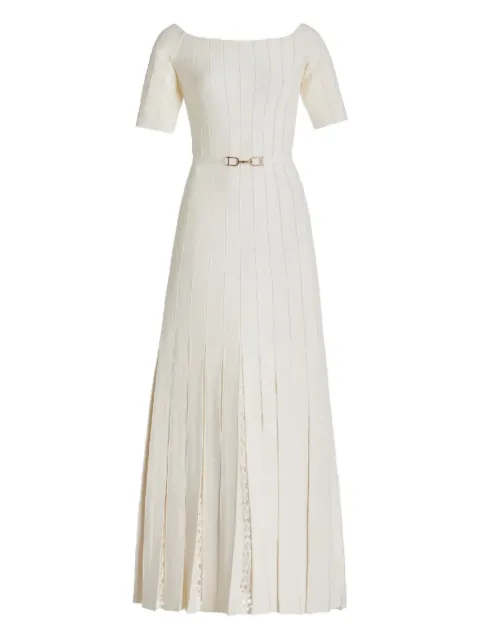 Gabriela Hearst Kurt off-shoulder pleated dress