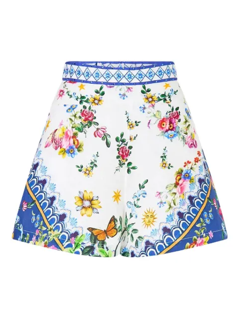 Camilla Tiles Darls floral-print shorts