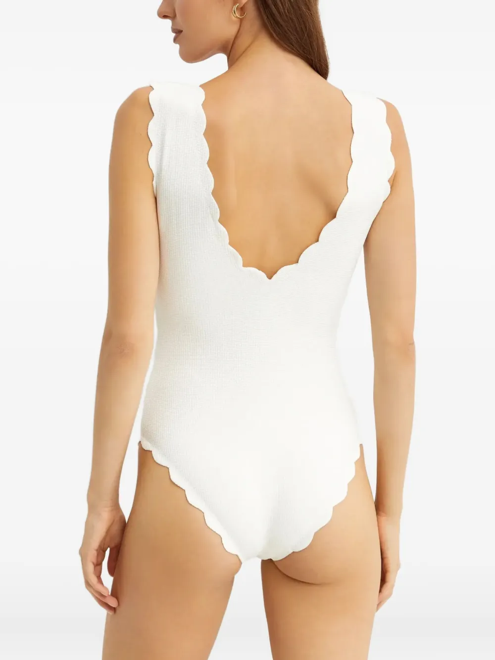 Marysia Charleston badpak met gewelfde V-hals Wit