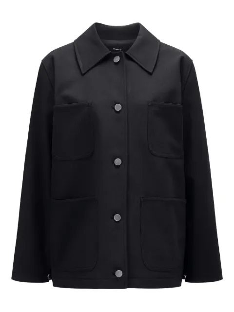 Theory spread-collar shirt jacket