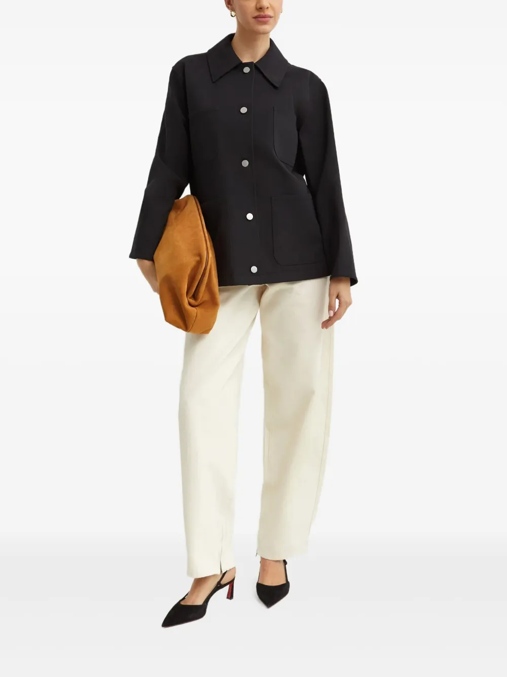 Theory spread-collar shirt jacket | Oversized Jackets | Image 2