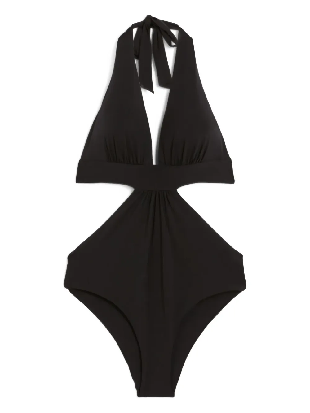 Max Mara tie v-neck cassie swimsuit | Black | Image 1