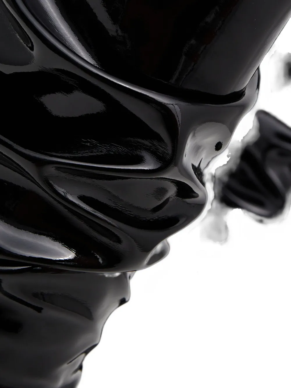 Le Silla 120mm ruched high-shine boots Zwart