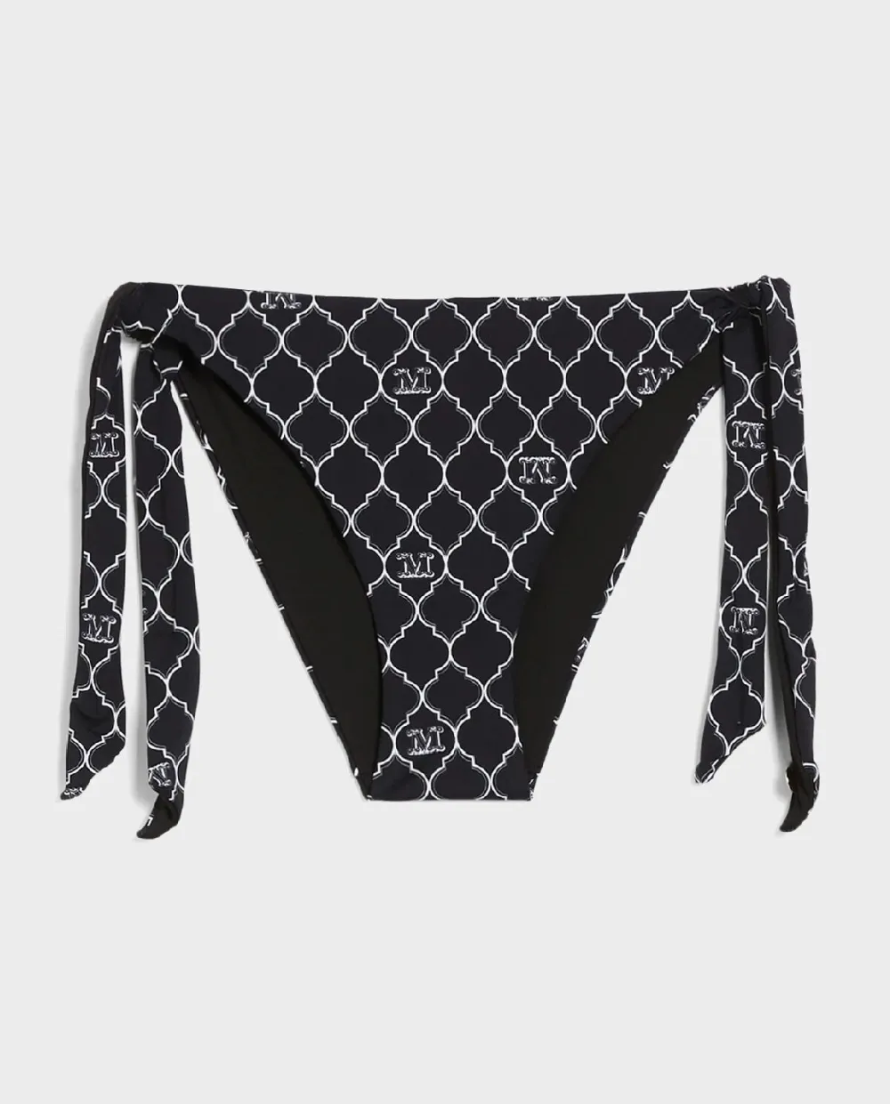 Max Mara Sahara Monogram-print Bikini Bottom In Black