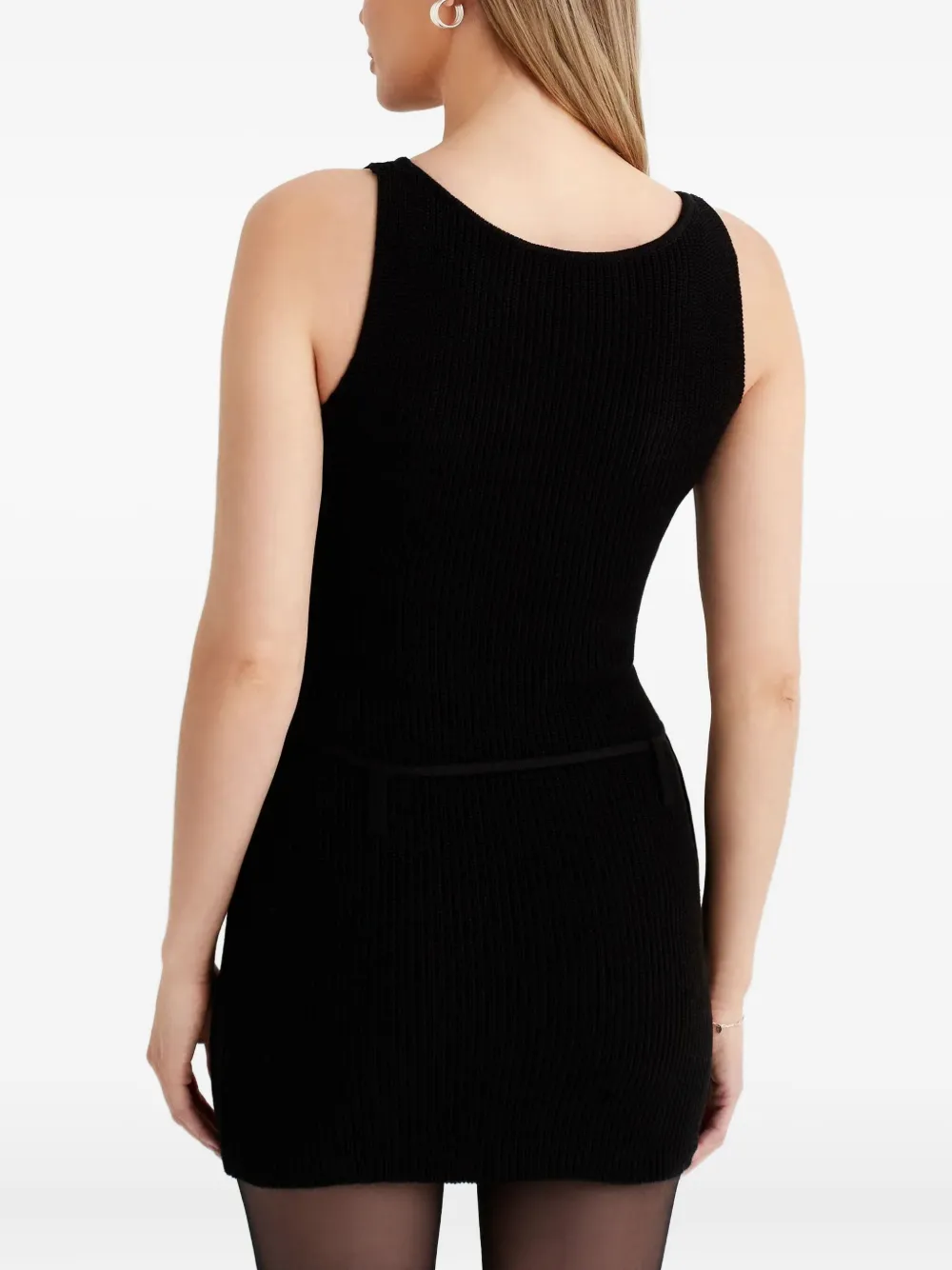 Aya Muse Zeal mini-jurk met ronde hals Zwart