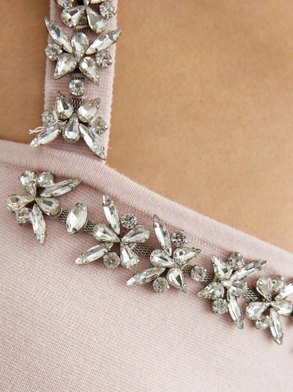 Zimmermann Square-neck Crystal-embellished Top In Pink
