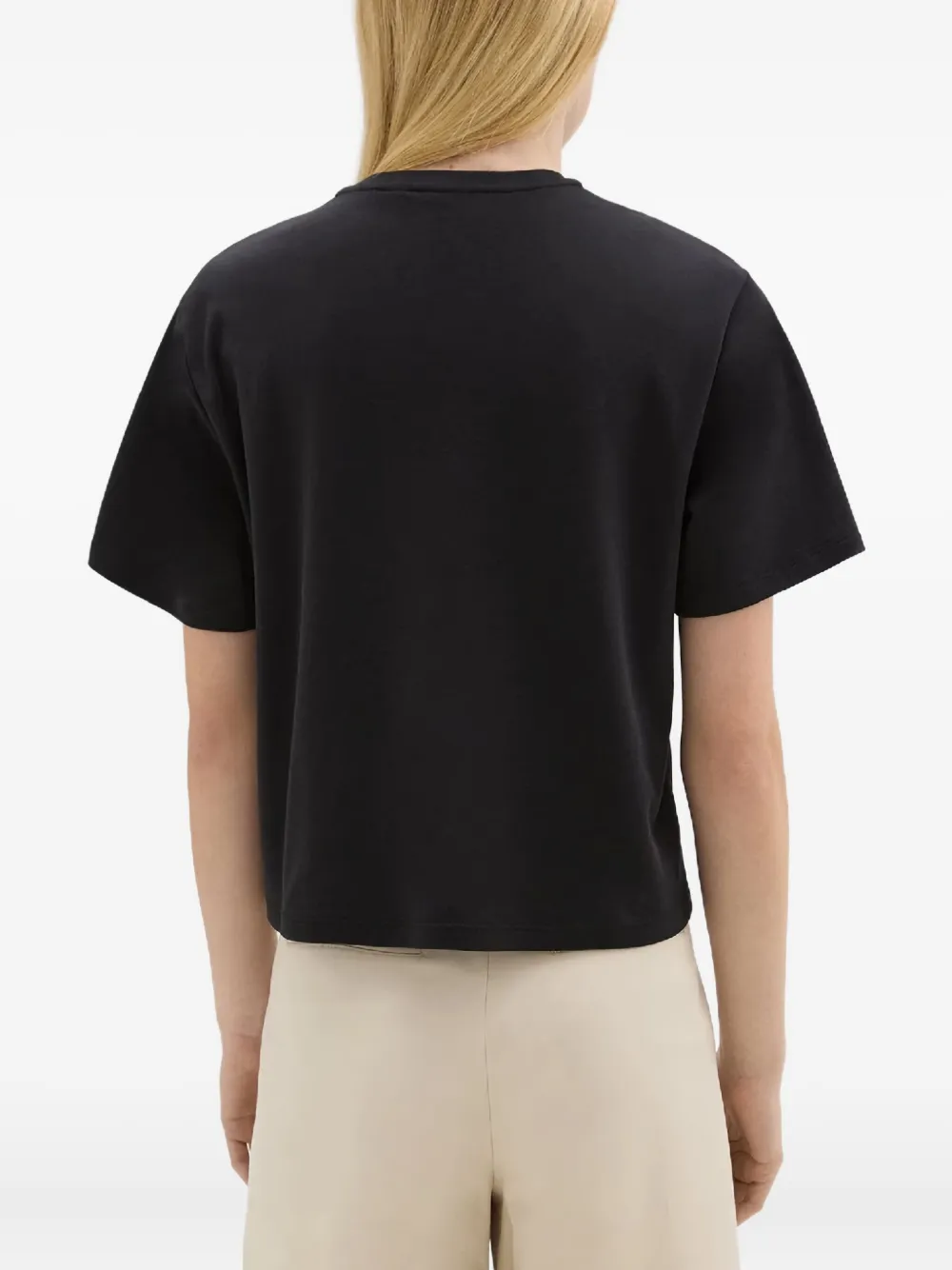 Theory Round-neck Short-sleeve T-shirt in Black, view 4