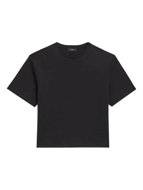 Theory Round-neck Short-sleeve T-shirt in Black