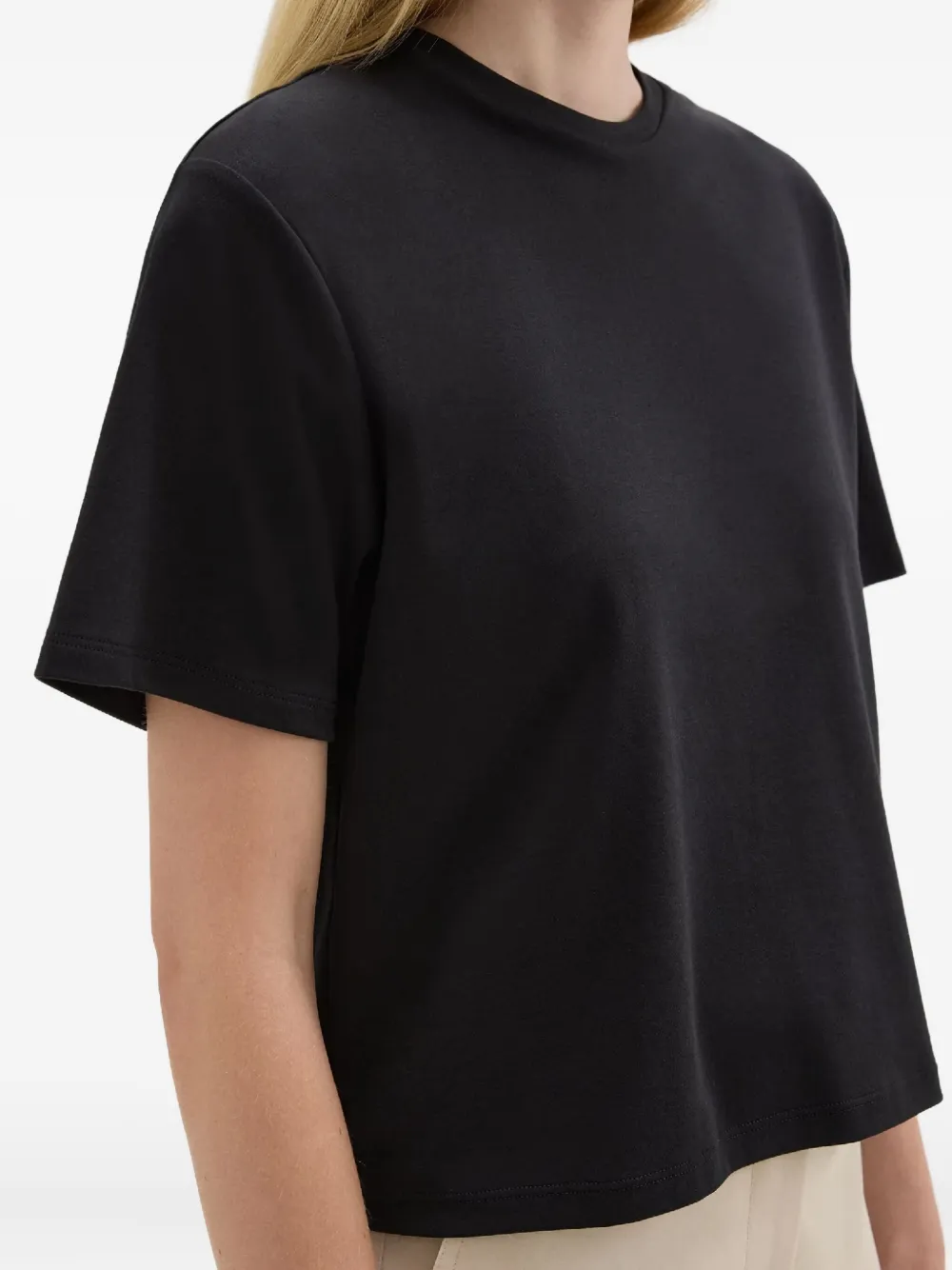 Theory Round-neck Short-sleeve T-shirt in Black, view 5