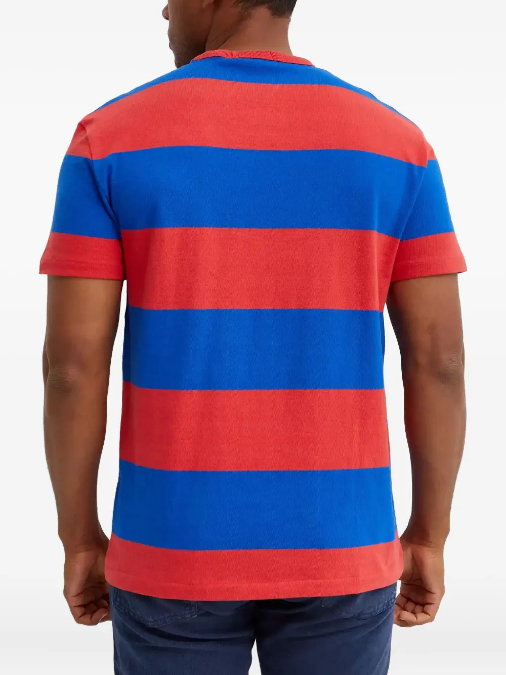 Polo Ralph Lauren Gestreept T-shirt met logo Rood