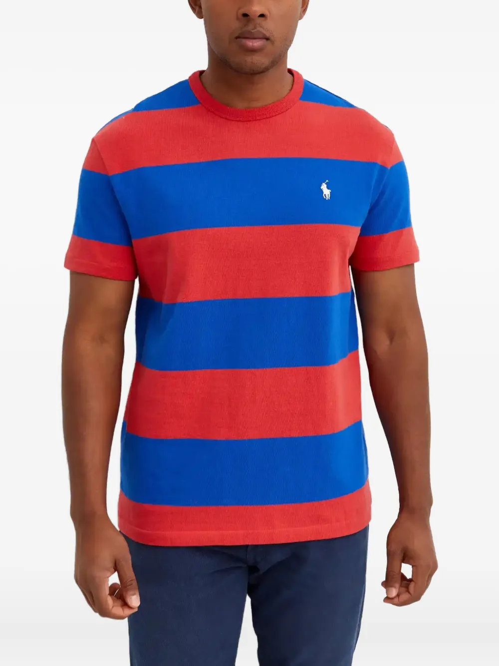 Polo Ralph Lauren Gestreept T-shirt met logo Rood
