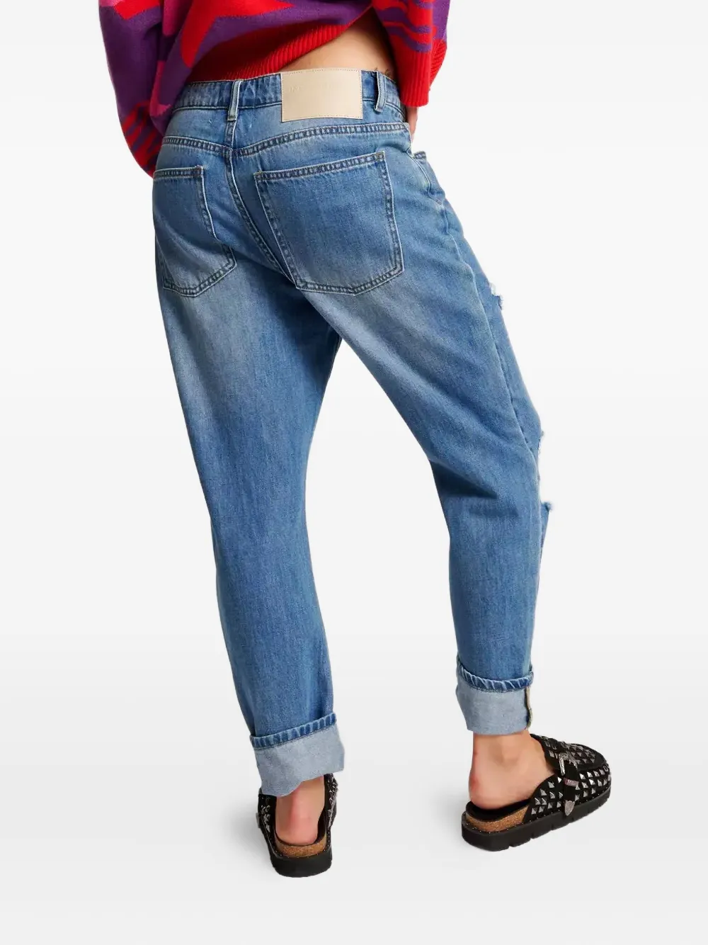 One Teaspoon Distressed Five-pocket Jeans In Blue