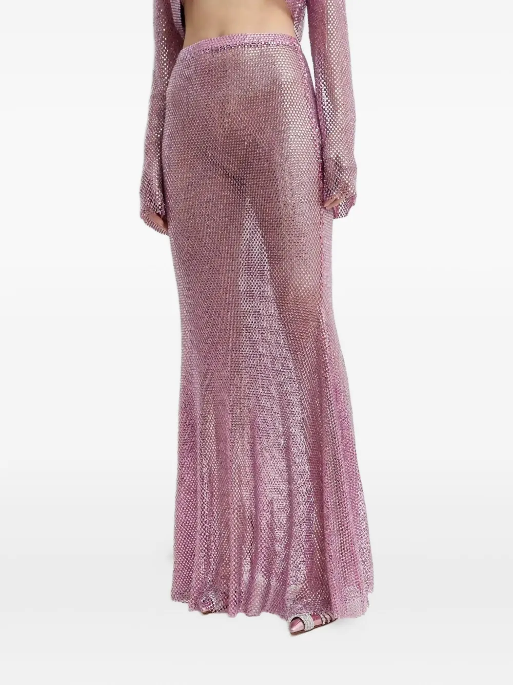 Santa Brands Maxi-rok verfraaid met stras Roze