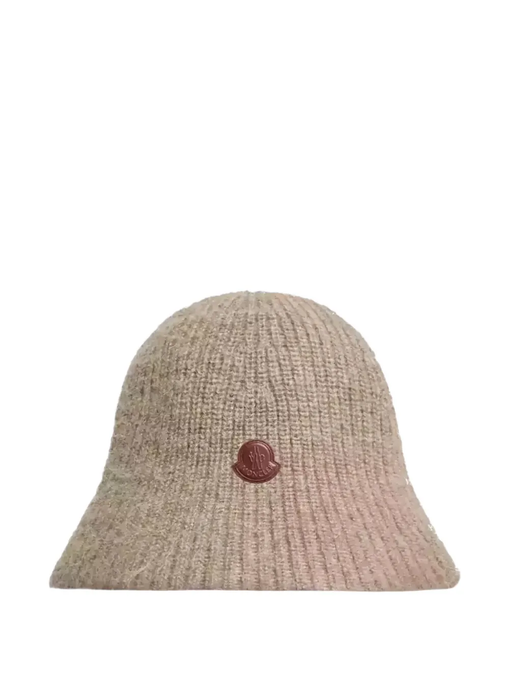 Moncler logo-patch ribbed hat - Toni neutri