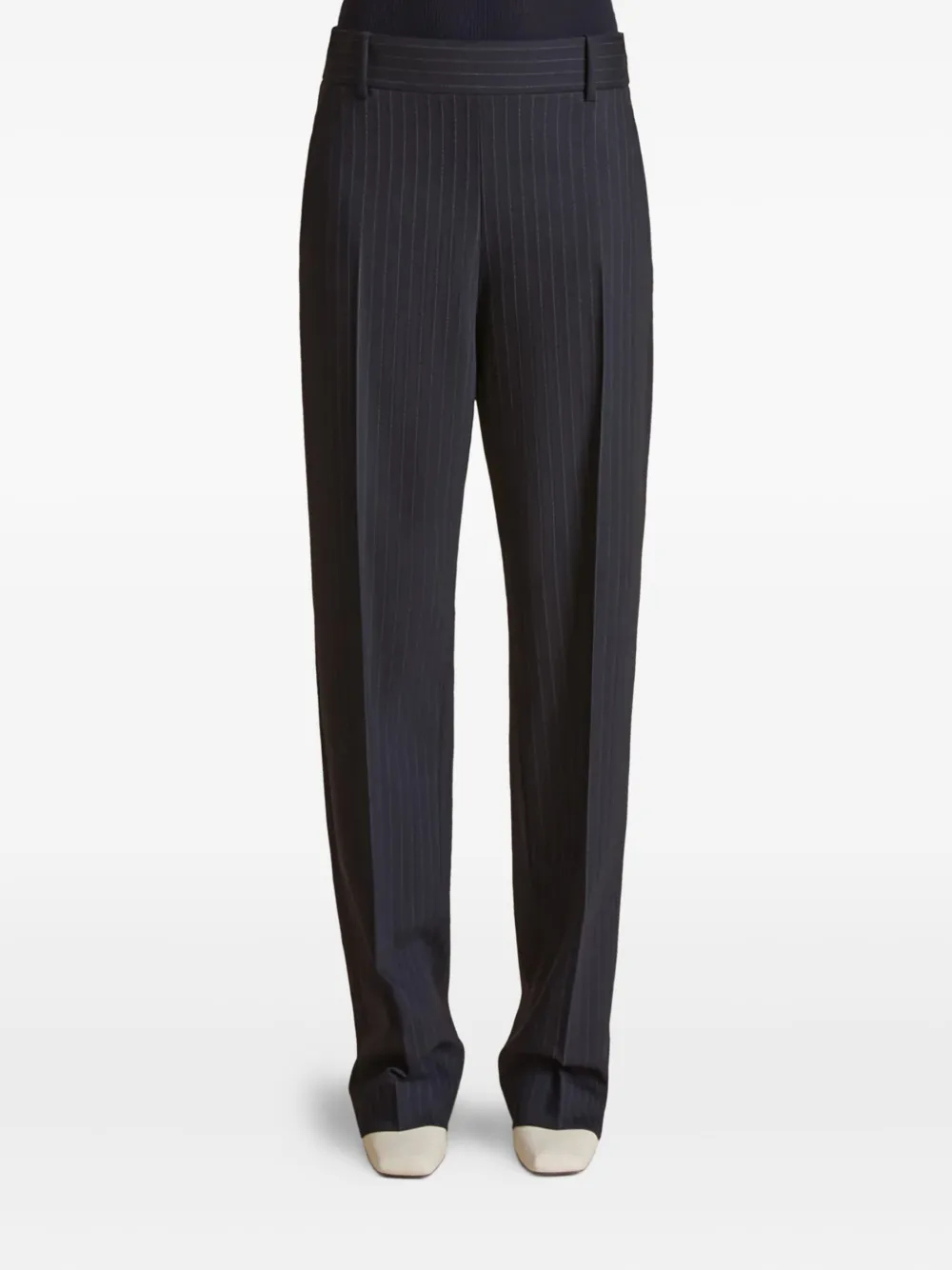 KHAITE Cambie gestreepte broek - Blauw