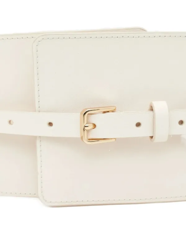 ZIMMERMANN Ruffled Leather Belt Neutrals FARFETCH TR
