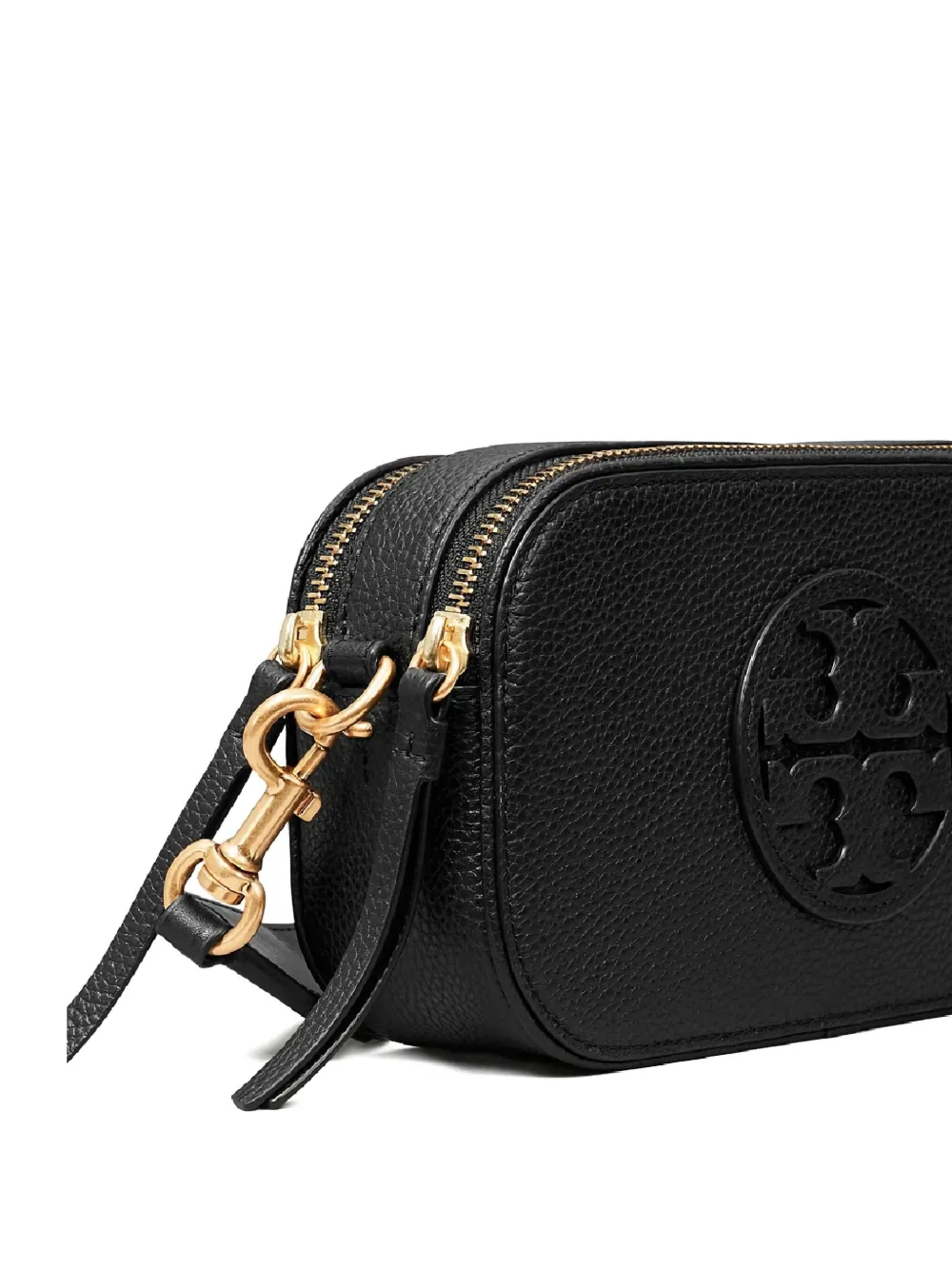 Tory Burch Logo Adjustable Strap Crossbody Bag In Black