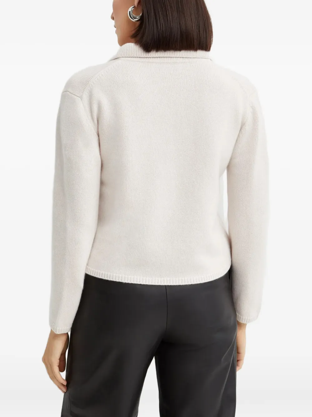 Yves Salomon Trui met V-hals Beige