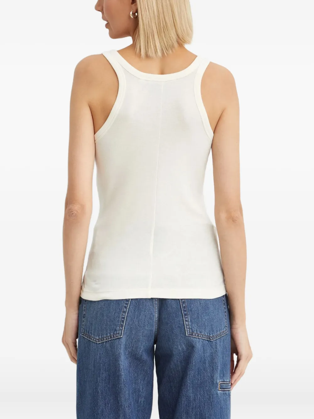 Helmut Lang Top met geborduurd logo Beige