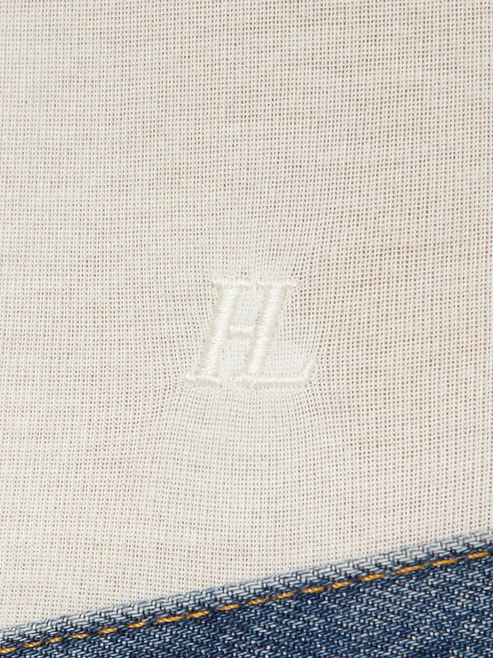 Helmut Lang Top met geborduurd logo Beige