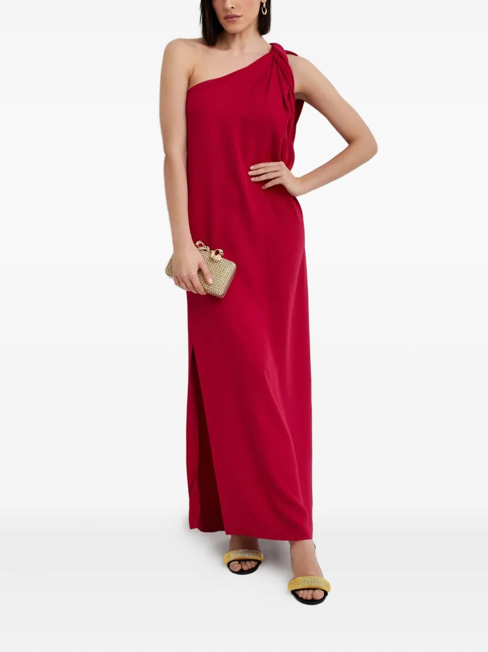 P.A.R.O.S.H. Asymmetrische maxi-jurk - Rood