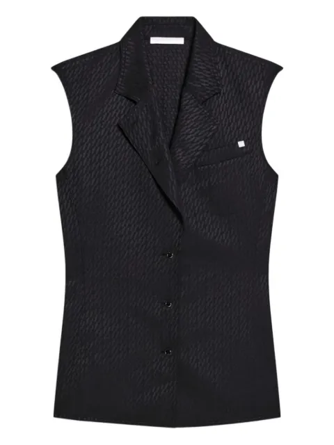 Helmut Lang jacquard logo gilet