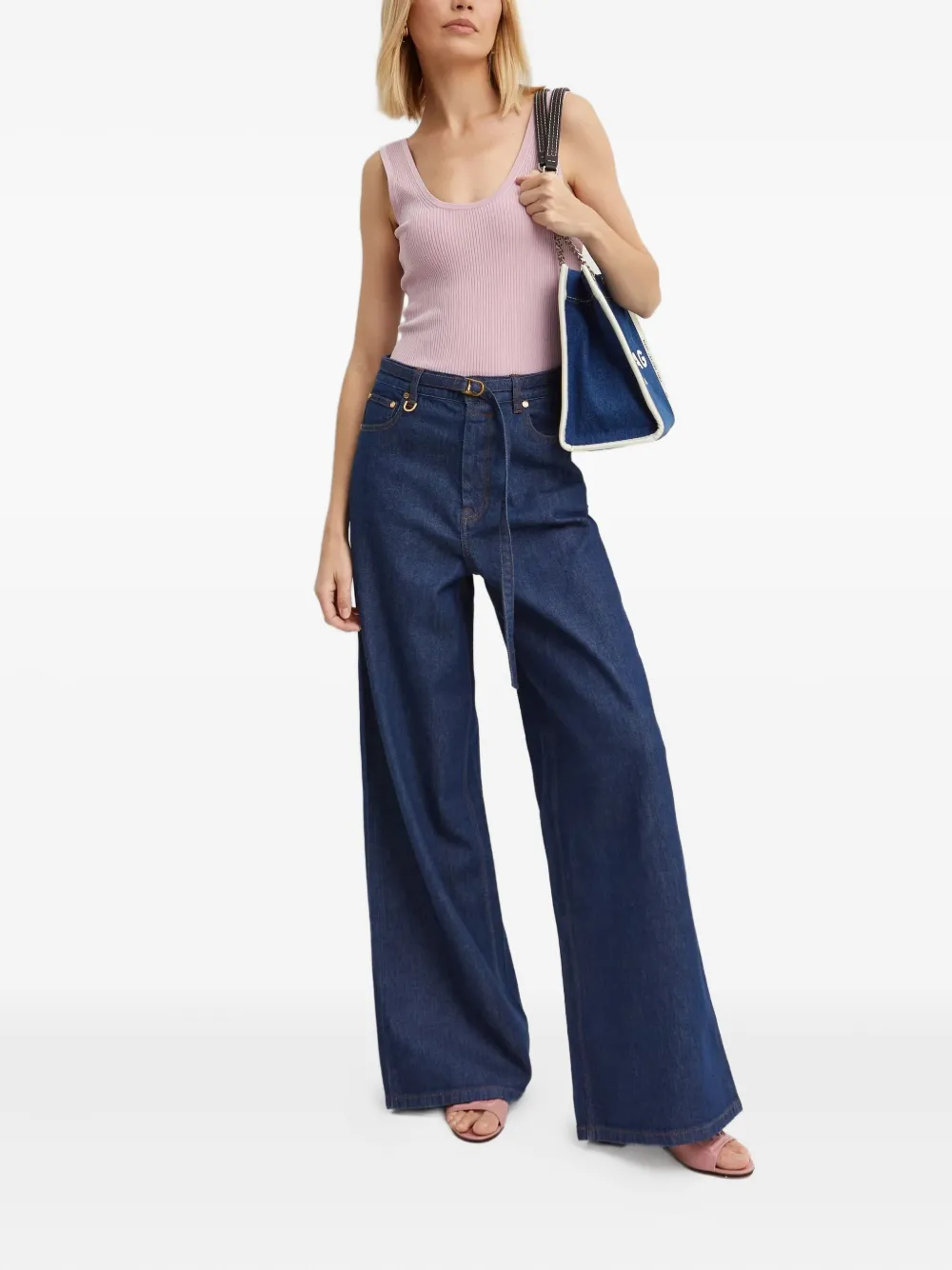 Zimmermann Ribbed-knit Top In Pink