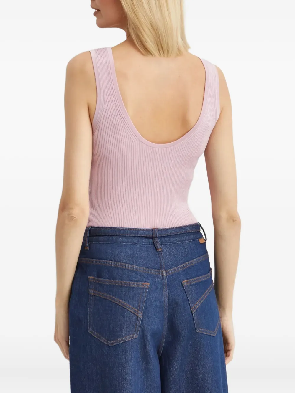 Zimmermann Ribbed-knit Top In Pink