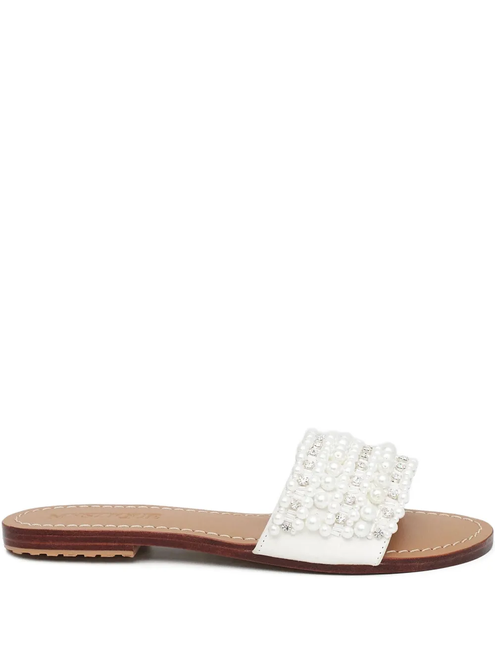 MYSTIQUE embellished-upper flat sandals - Bianco