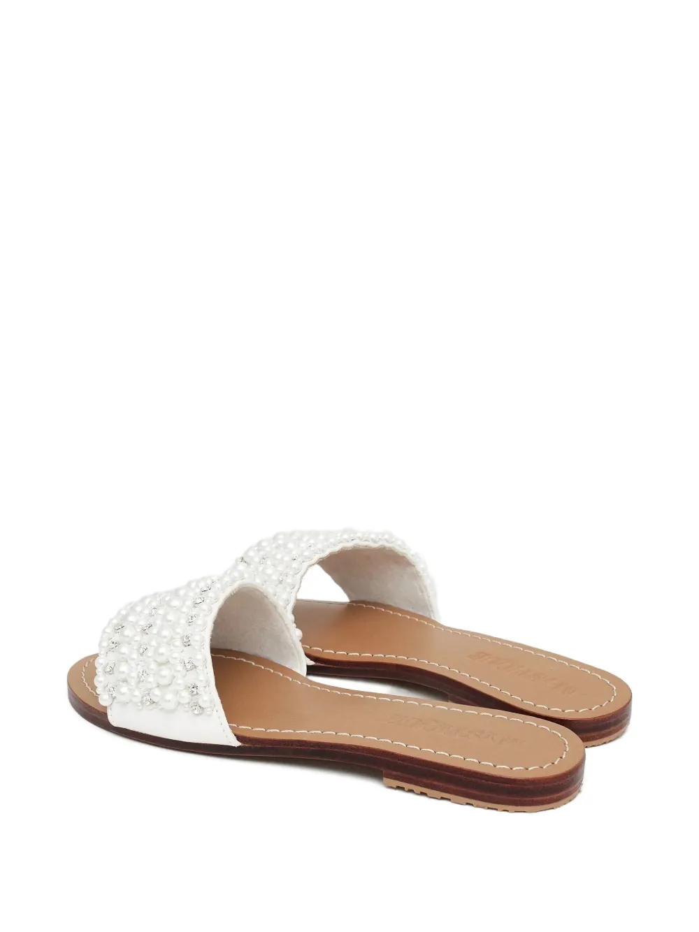  Mystique Embellished-upper Flat Sandals - White 