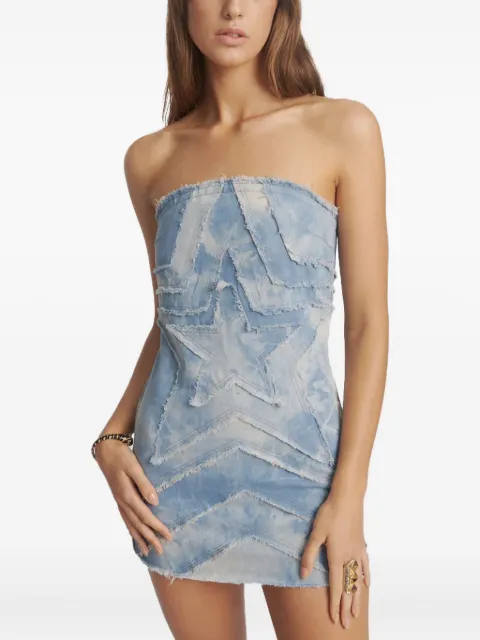 One Teaspoon star-pattern denim mini dress