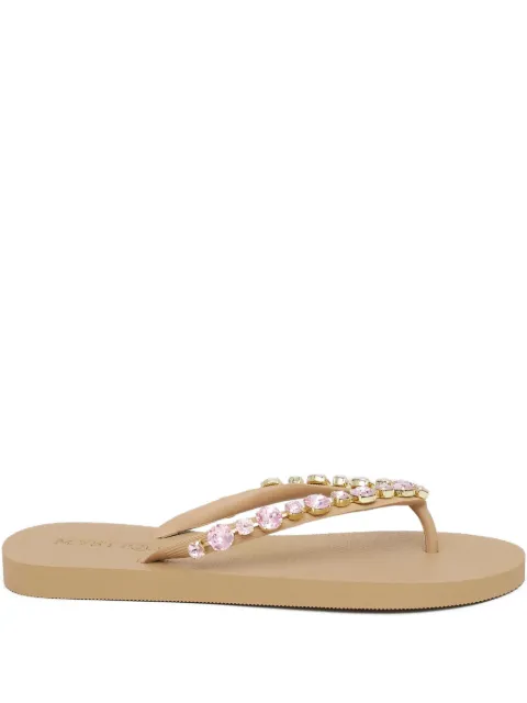 MYSTIQUE Blakely crystal-embellished flip-flops