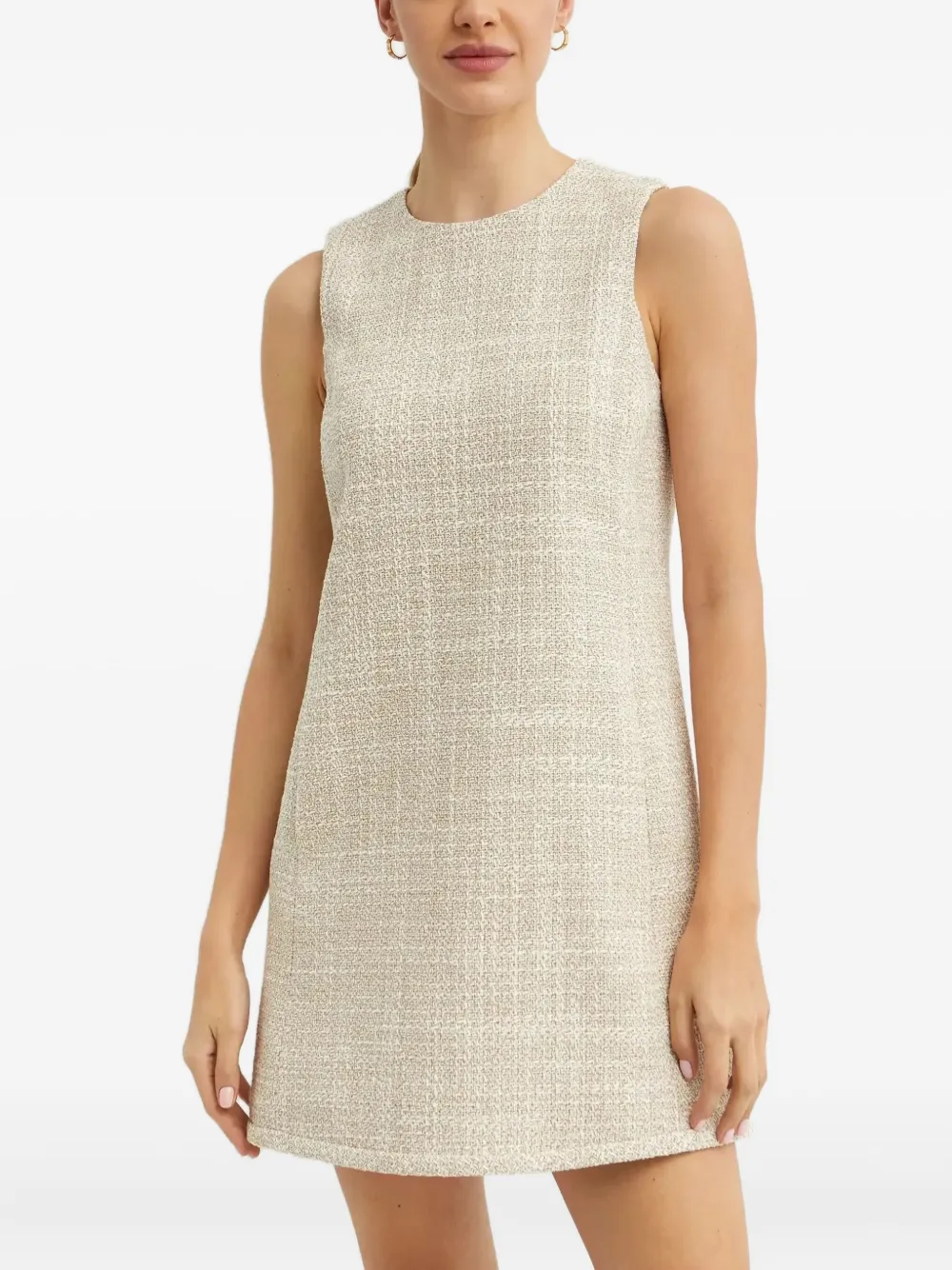 Theory Mouwloze mini-jurk Beige