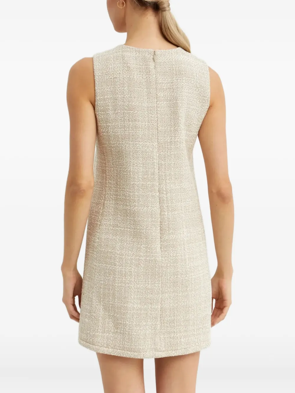 Theory Mouwloze mini-jurk Beige