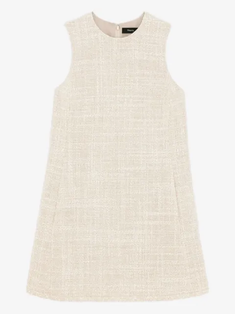 Theory sleeveless tweed mini dress