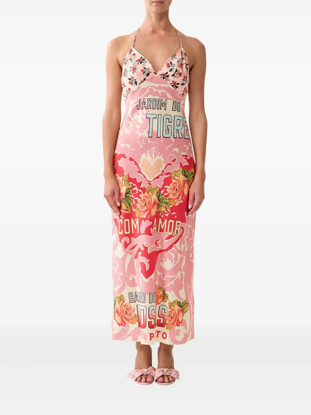 Camilla Midi-jurk met bloemenprint - Roze