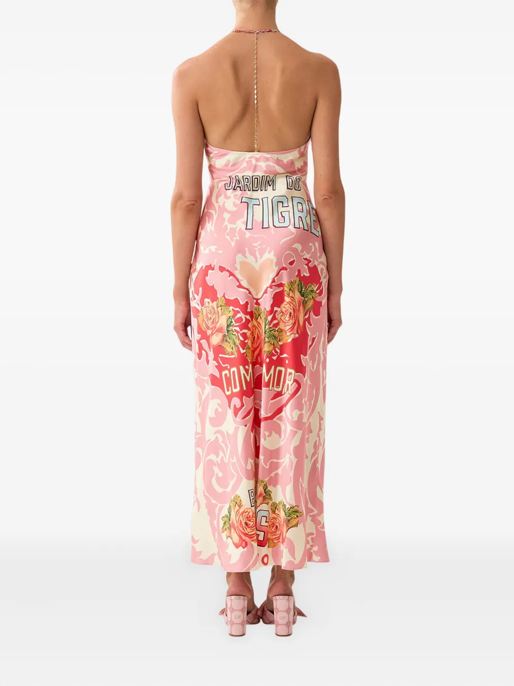 Camilla Midi-jurk met bloemenprint Roze