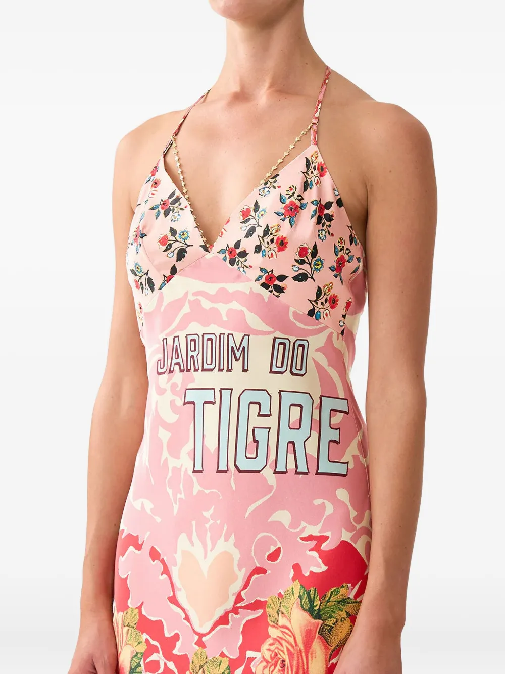 Camilla Midi-jurk met bloemenprint Roze