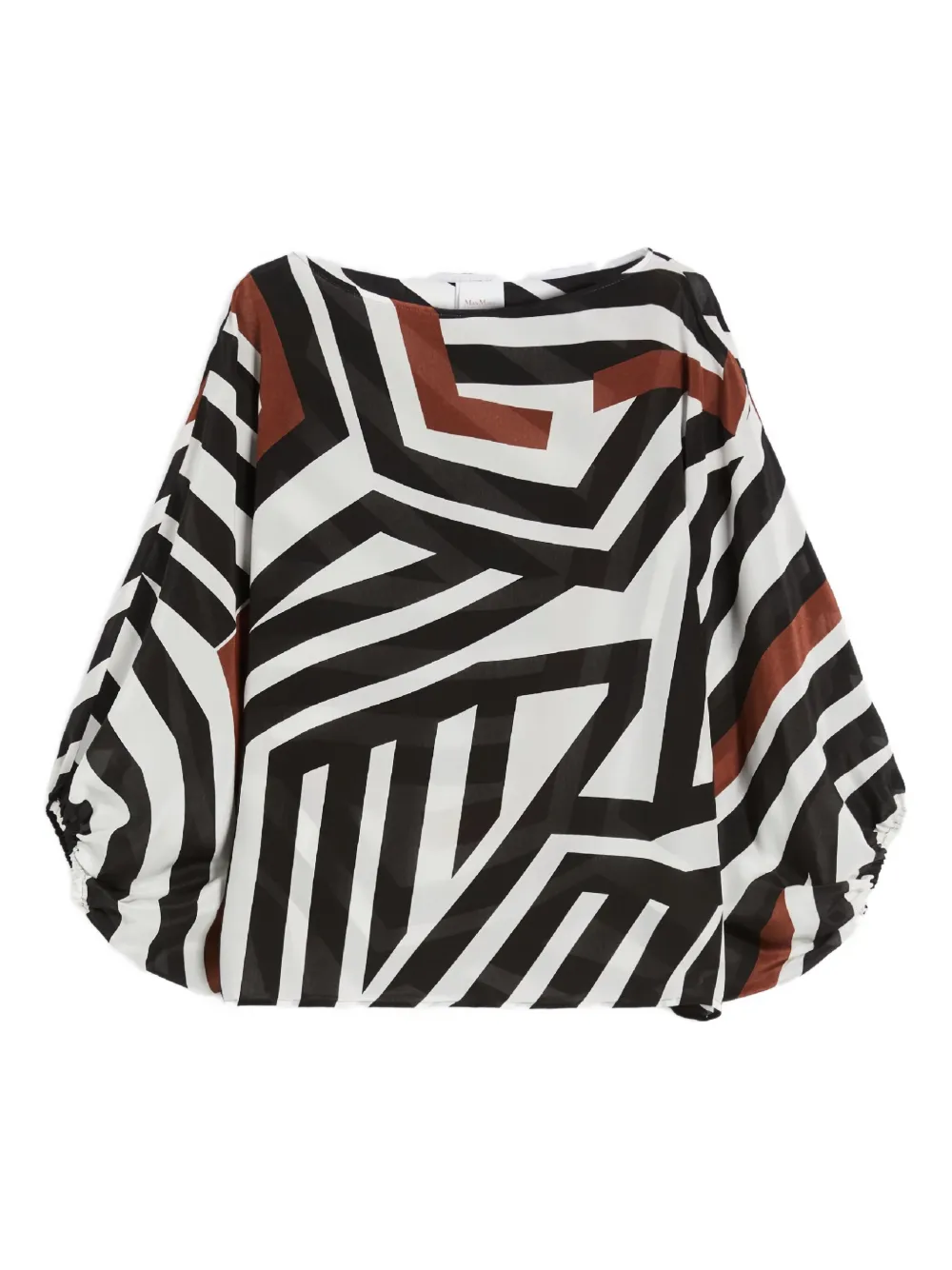 Max Mara Camino asymmetric striped blouse - ブラック Max Mara Camino asymmetric striped blouse - ブラック