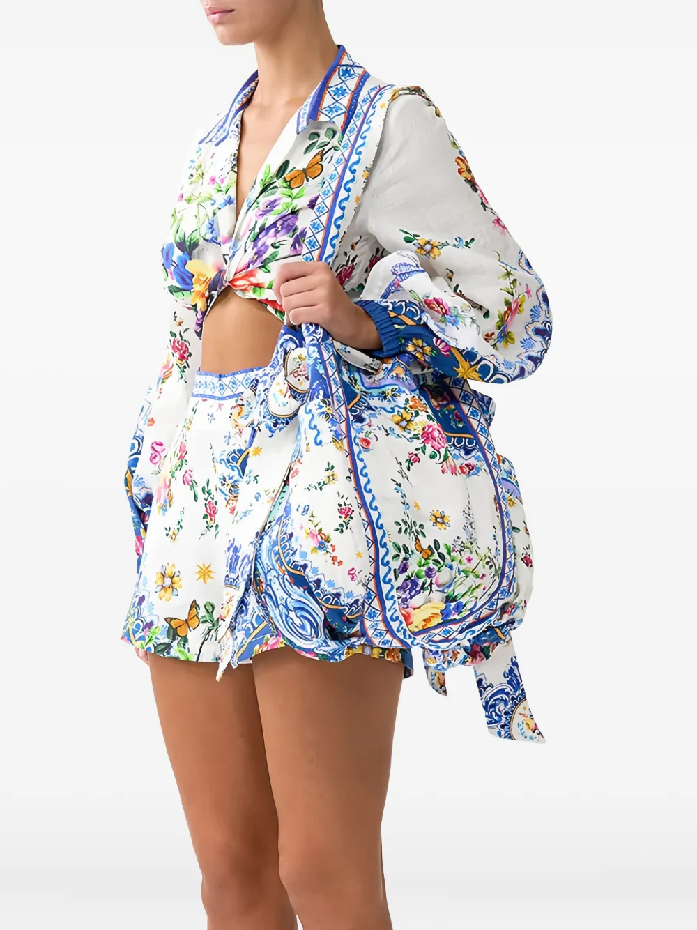 Camilla Tiles Darls drawstring beach bag - Wit
