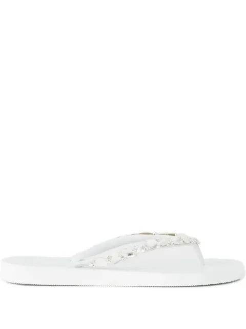 MYSTIQUE Eureka crystal-embellished flip-flops