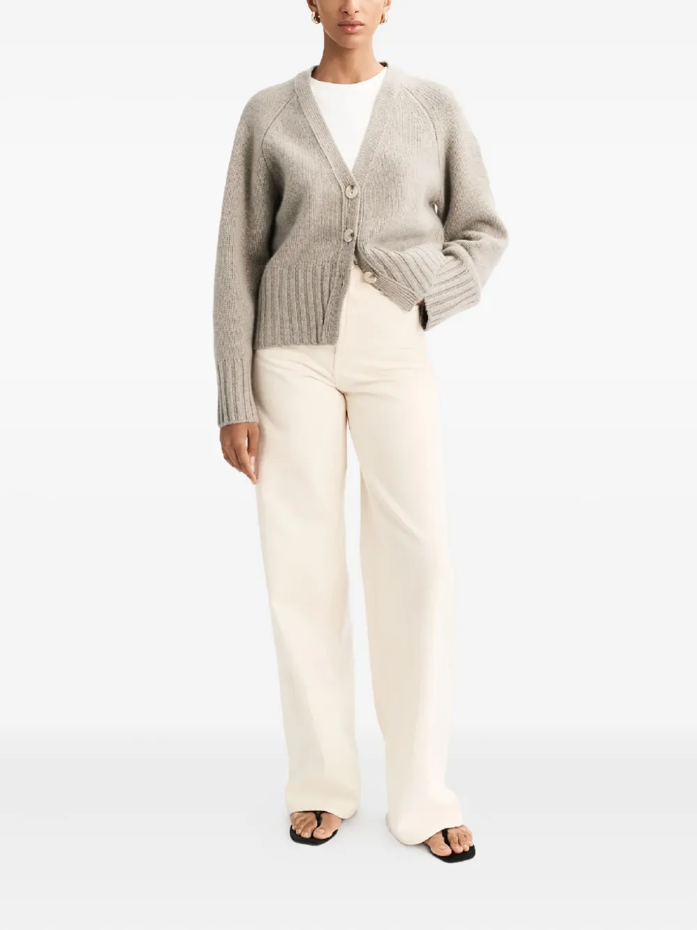 Soft Goat button V-neck cashmere cardigan | Cardigans | Image 2