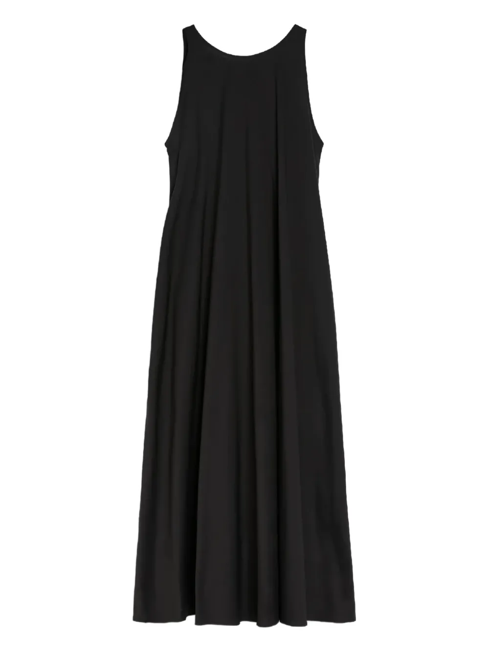 Max Mara Romea Sleeveless Tie-strap Midi Dress In Black