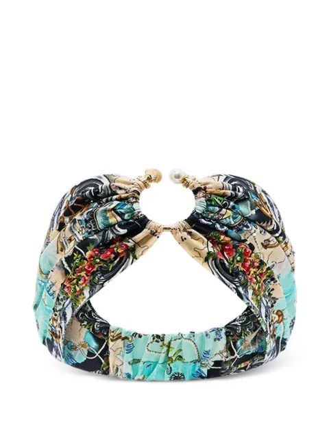 Camilla crystal-embellished printed headband