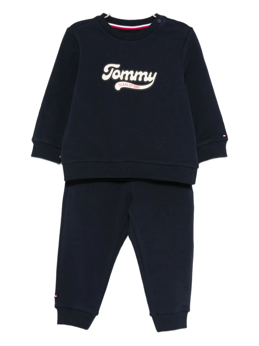 Tommy Hilfiger Junior flocked-logo tracksuit - Blu