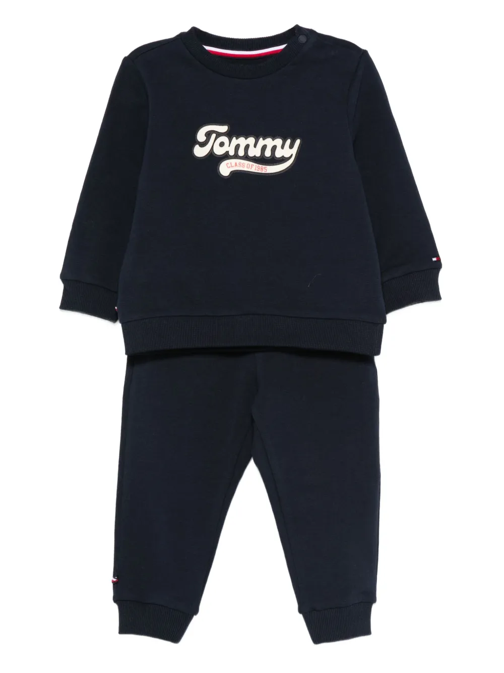 Tommy Hilfiger Junior flocked-logo tracksuit - ブルー Tommy Hilfiger Junior flocked-logo tracksuit - ブルー